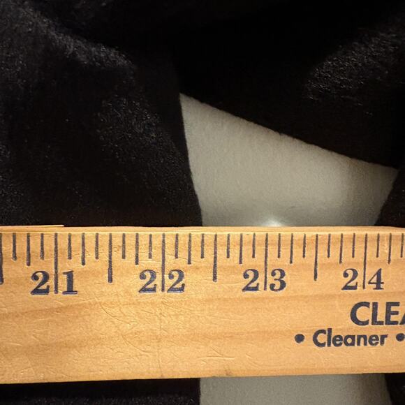 Vintage Black Pea Coat Women Large Wool Blend Andover Fabric USA 70s Loring - Picture 9 of 12